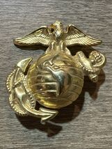 Original Vietnam War USMC Marine Corps Cap Hat Badge EGA Insignia Pin DR7 - $13.86