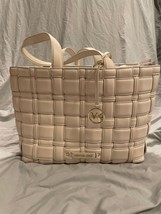 Michael Kors Womens Ivy Vegan Leather Basketweave Tote Handbag - £136.81 GBP