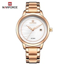 Rose Gold Watches For Women Wristwatches Ladies  NAVIFORCE 5008 Relogio Feminino - £31.87 GBP