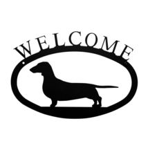 Village Wrought Iron Dachshund Dog Welcome Home Sign Small - $24.05