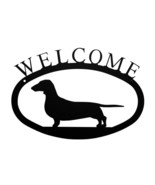Village Wrought Iron Dachshund Dog Welcome Home Sign Small - $32.98 CAD