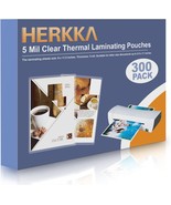 Herkka 300 Pack Laminating Sheets, 8 X 11 X 5 Mil Clear Thermal Laminating - $46.98