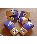 Winning Boxing Gear Set Purple Gold | Gloves Headguard Groin Guard Pro T... - $300.00
