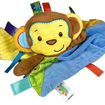 TaGgies Lovey Monkey Security Blanket Silky Tags Stuffed Animal Toddler Vtg - £10.63 GBP