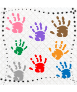 Hands 1H-Digital ClipArt-Art Clip-Gift Tag-Notebook-Holiday-Scrapbook-Ba... - $37.17 MXN