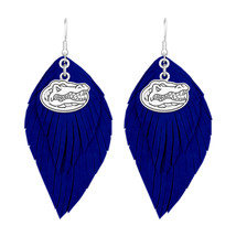 43373 Florida Gators Boho Earrings with Blue Suede Leather - £12.51 GBP