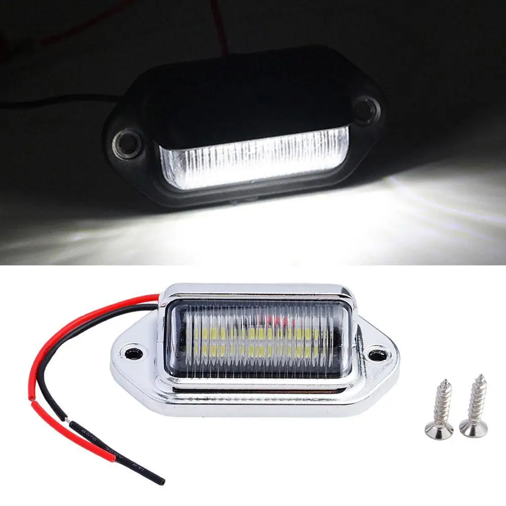 6 LED Car License Plate Tag Lights Lamps License Plate Lamp Assembly Super - £8.22 GBP+