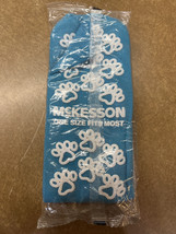 McKesson Paw Prints Unisex Non-skid Slipper Socks One Size Blue 1 Pair - £6.88 GBP