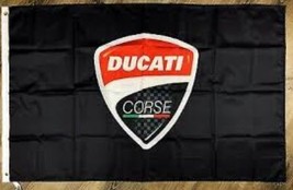 Ducati Black Flag 3X5 Ft Polyester Banner USA - £12.76 GBP