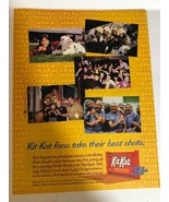 1990s Kit Kat Bar Vintage Print Ad Chocolate Candy pa28 - $7.91