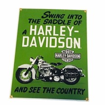 Harley Davidson Motorcycles Ande Rooney Hydra-Glide Heavy Sign 12&quot;x9&quot; Ga... - $57.00