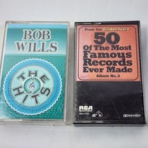 Bob Wills The Hits and 50 Most Famous Records Ever Made Album 3 cassette lot - £3.87 GBP