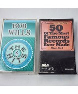 Bob Wills The Hits and 50 Most Famous Records Ever Made Album 3 cassette... - £3.89 GBP