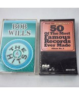 Bob Wills The Hits and 50 Most Famous Records Ever Made Album 3 cassette... - £3.69 GBP