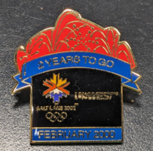 USWEST - Feb 2000 - 2 Years To Go - Salt Lake 2002 -  Olympic Lapel/Hat Pin - £15.50 GBP