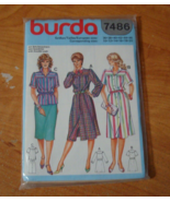 VTG Burda Pattern #7486 Dress, Shirt, Skirt sizes 10-20, UNCUT Sealed - $184.28 MXN
