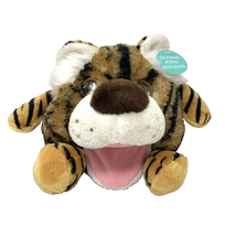 Fiesta Tiger Hand Puppet Plush with Sounds 8 Inches Tested and Works - £13.22 GBP