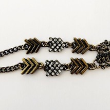 Vintage 3 Loop Necklace Arrows Gold/Brass Tone Costume Handmade Metal B6... - $27.41 CAD