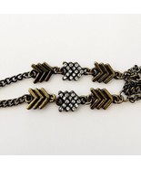 Vintage 3 Loop Necklace Arrows Gold/Brass Tone Costume Handmade Metal B6... - $27.41 CAD