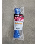 HaulMaster 1/4&quot; x 50&#39;  Blue Poly Rope Working Load 112lbs NEW - $14.84 CAD