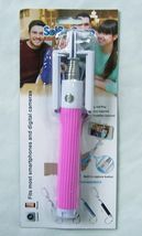 PINK HANDLE SELFIE EXPANDABLE CELLULAR PHONE STICK handheld mono pod holder - $6.60