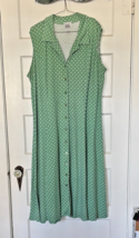 Only Necessities Green Polka Dot Sleeveless Dress Size 22WP - $20.10