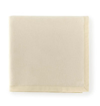 Sferra Luxury Olindo Ivory Queen Blanket Solid  Merino Lambswool Soft Italy NEW - £286.32 GBP