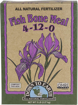 Down to Earth Organic Fish Bone Meal Fertilizer 4-12-0, 5 Lb - £24.28 GBP