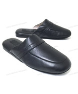 Brand New Men&#39;s House Slippers  Classic Leather Lining Padded Black Loaf... - £19.39 GBP+