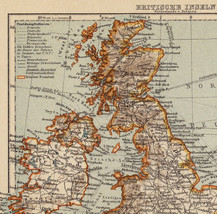 Ca 1935 Vintage Map Of Great Britain England Wales Scotland Ireland - £12.52 GBP