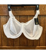 Wacoal Minimizer Bra 44DD Sheer Lace Underwire White 3 Hooks Style #8572... - $54.40