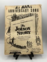 Music Piano Sheet Vintage The Jolson Story Anniversary Song From Movie 1946 - £4.60 GBP