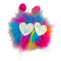 Colorful Keychain Charm Puff Pom Pom Rainbow Backpack School Heart Feet ... - £1.57 GBP