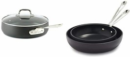 All-Clad HA Hard Anodized Nonstick PFOA Free 4-qt Saute Pan &amp; 8 and 10-Inch Fry - £89.67 GBP