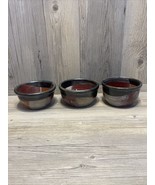 Set of 3 Stoneware Cereal / Chili/ Soup Bowls 5 Inch Diameter - $28.01