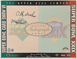 Otto Graham Mel Blount Firmado 8x10 1995 UD Súper Cuenco Xxix Tarjeta Show Foto - £83.91 GBP