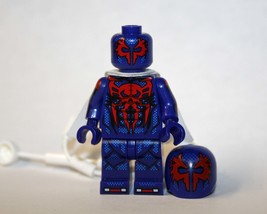 Spider-man 2099 First Blue Outfit Building Minifigure Bricks US - £5.60 GBP