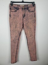 Bullhead Denim CO Jeans Juniors 9 High Rise Skinniest Pink Black Wash Skinny Leg - £12.93 GBP