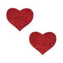 Pastease Glitter Heart Pasties Red - £15.99 GBP