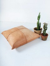 Handmade Leather Cushion , pillowcase , Armchair cushion  , Headboard , dogbed   - £223.81 GBP+