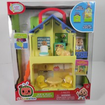 Cocomelon Pop N Play House Playset + 7 Pieces Pull Handle Store Go Case JJ - £14.90 GBP