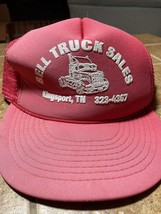 Red Hat VTG Snapback Rope Foam Front Cap Trucker Bell Truck Sales Kingsport, TN - £12.56 GBP