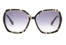 Derek Lam Sunglasses $375 Black Crystal Chips Smoke Gradient Lens 57-18-... - $212.68