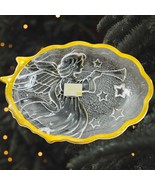 Mikasa 6” Glass Candy Dish Angel Design Gold Trim Holiday Decor with Box - $18.81