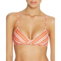 MINKPINK Womens Striped Wireless Swim Bikini Top, Coral, M - $26.10