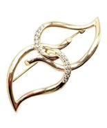 Authentic! Tiffany &amp; Co 18k Yellow Gold Diamond Two Leaf Double Brooch P... - $55,222.60 MXN