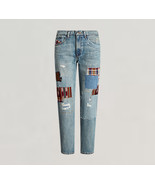 Lauren Ralph Lauren Womens Patchwork Relaxed Tapered Jeans Skye Wash-31W... - $99.99