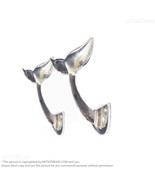 Lot of 2 Silver Chrome Alaska Beluga Whale Tail Solid Brass Wall Hooks -... - $38.71 CAD+