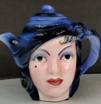 Vintage Female Face Teapot Made In Japan 1950 to 1960 MINT B62 - £43.24 GBP