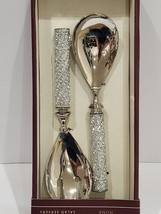 Ridgefield Home Rhinestons Salad Server Spoons Set Silver NEW - $829.78 MXN